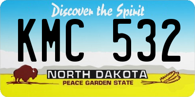 ND license plate KMC532