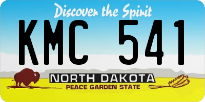 ND license plate KMC541