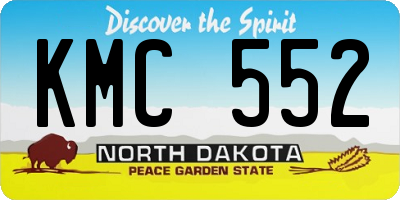 ND license plate KMC552
