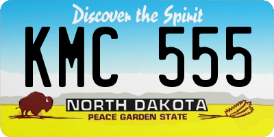 ND license plate KMC555