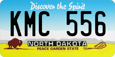 ND license plate KMC556