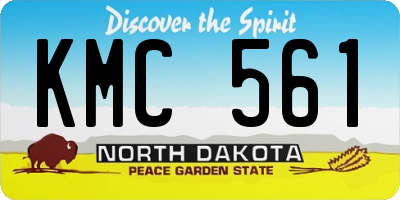 ND license plate KMC561