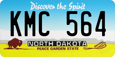 ND license plate KMC564