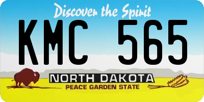 ND license plate KMC565