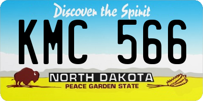 ND license plate KMC566