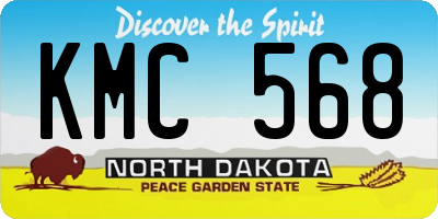 ND license plate KMC568