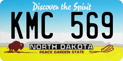ND license plate KMC569