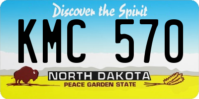 ND license plate KMC570