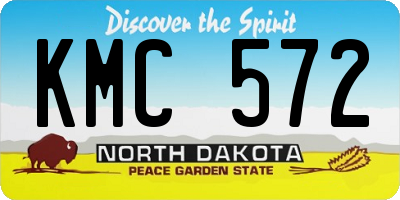 ND license plate KMC572