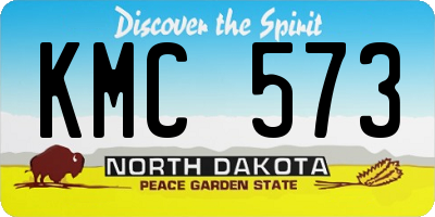 ND license plate KMC573