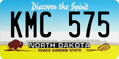 ND license plate KMC575