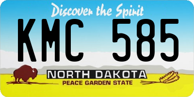 ND license plate KMC585