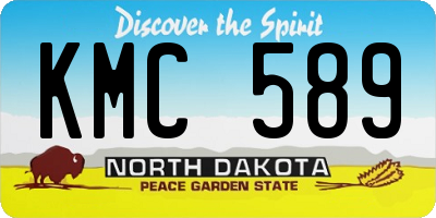 ND license plate KMC589