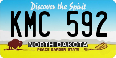 ND license plate KMC592