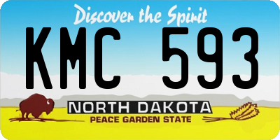 ND license plate KMC593