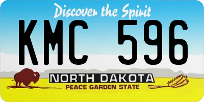 ND license plate KMC596