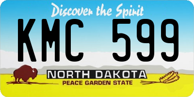 ND license plate KMC599