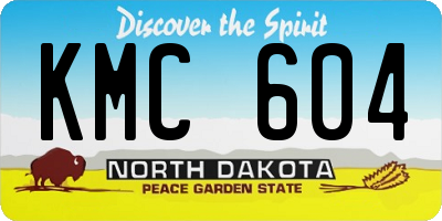 ND license plate KMC604