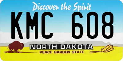 ND license plate KMC608