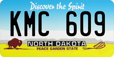 ND license plate KMC609