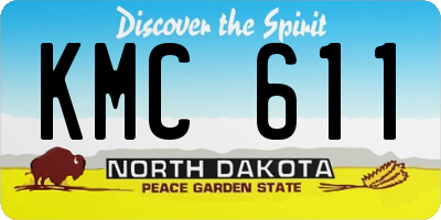 ND license plate KMC611