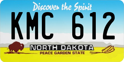 ND license plate KMC612