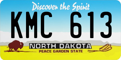 ND license plate KMC613