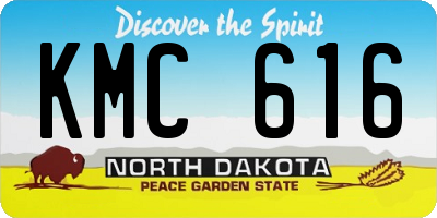 ND license plate KMC616