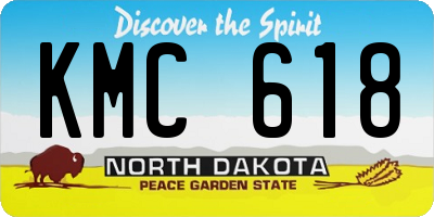 ND license plate KMC618