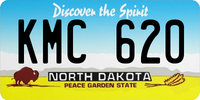 ND license plate KMC620