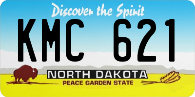 ND license plate KMC621