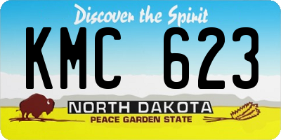 ND license plate KMC623