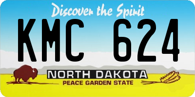 ND license plate KMC624