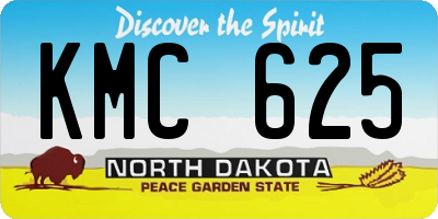 ND license plate KMC625
