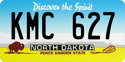 ND license plate KMC627