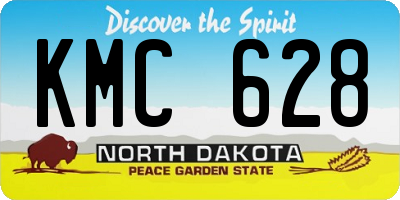 ND license plate KMC628