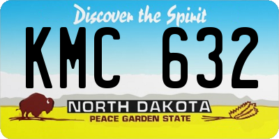 ND license plate KMC632