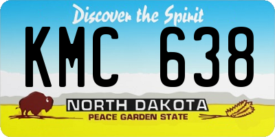ND license plate KMC638