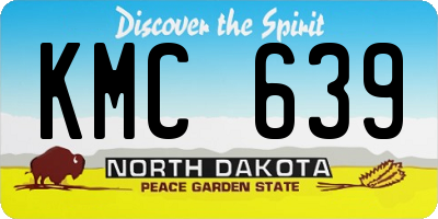 ND license plate KMC639