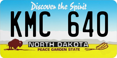 ND license plate KMC640