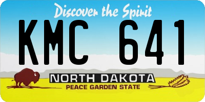 ND license plate KMC641