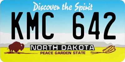 ND license plate KMC642