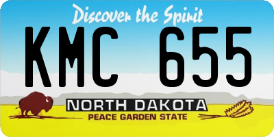 ND license plate KMC655