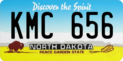ND license plate KMC656