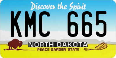 ND license plate KMC665