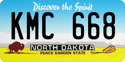 ND license plate KMC668