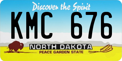 ND license plate KMC676