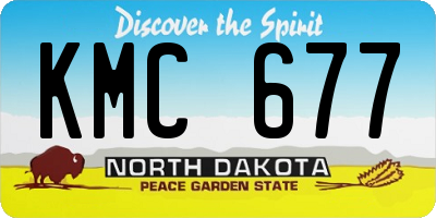 ND license plate KMC677