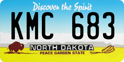 ND license plate KMC683
