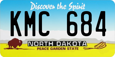 ND license plate KMC684